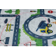 Tapis lavable BAMBINO 2223 Ruelles, voitures pour les enfants antidérapant crème - PRODUIT DE DEUXIÈME QUALITÉ