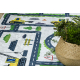 Tapis lavable BAMBINO 2223 Ruelles, voitures pour les enfants antidérapant crème - PRODUIT DE DEUXIÈME QUALITÉ