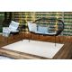 Alfombra MIMO 5979 sisal exterior marco color blanco - PRODUCTO DE SEGUNDA CLASE
