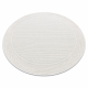 Tapis TIMO 5979 cercle SIZAL extérieur cadre blanc - PRODUIT DE DEUXIÈME QUALITÉ