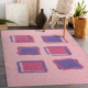 SHAGGY Teppich 009 g Geometrisch rosa