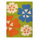 Tapis SHAGGY 096 y Fleurs vert / beige