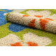 Tapis SHAGGY 096 y Fleurs vert / beige