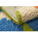 Tapis SHAGGY 096 y Fleurs vert / beige