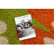 Tapis SHAGGY 096 y Fleurs vert / beige
