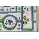Alfombra lavable BAMBINO 2223 Calles, coches para niños antideslizante crema - PRODUCTO DE SEGUNDA CLASE