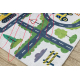 Alfombra lavable BAMBINO 2223 Calles, coches para niños antideslizante crema - PRODUCTO DE SEGUNDA CLASE