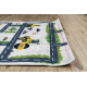 Alfombra lavable BAMBINO 2223 Calles, coches para niños antideslizante crema - PRODUCTO DE SEGUNDA CLASE