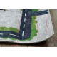 Alfombra lavable BAMBINO 2223 Calles, coches para niños antideslizante crema - PRODUCTO DE SEGUNDA CLASE