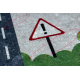 Alfombra lavable BAMBINO 2223 Calles, coches para niños antideslizante crema - PRODUCTO DE SEGUNDA CLASE