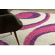 SHAGGY matta Style 046 Cirklar rosa / lila