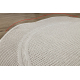 Teppich TIMO 5979 Kreis SISAL draussen Rahmen weiß - ZWEITKLASSIGES PRODUKT