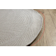 Teppich TIMO 5979 Kreis SISAL draussen Rahmen weiß - ZWEITKLASSIGES PRODUKT