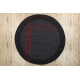 Teppich TIMO 5979 Kreis SISAL draussen Rahmen schwarz - ZWEITKLASSIGES PRODUKT