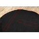 Tapis TIMO 5979 cercle SIZAL extérieur cadre noir - PRODUIT DE DEUXIÈME QUALITÉ