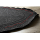 Teppich TIMO 5979 Kreis SISAL draussen Rahmen schwarz - ZWEITKLASSIGES PRODUKT