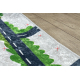 Tapis lavable BAMBINO 2223 Ruelles, voitures pour les enfants antidérapant crème - PRODUIT DE DEUXIÈME QUALITÉ