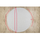 Carpet TIMO 6272 circle SISAL outdoor white - SECOND-RATE PRODUCT