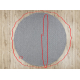 Tapis TIMO 6272 cercle SIZAL extérieur gris clair - PRODUIT DE DEUXIÈME QUALITÉ