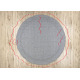 Tapis TIMO 5979 cercle SIZAL extérieur cadre gris clair - PRODUIT DE DEUXIÈME QUALITÉ
