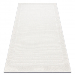 Sisal tapijt TIMO 5979 buitenshuis kader wit - TWEEDE-KLASSE PRODUCT 