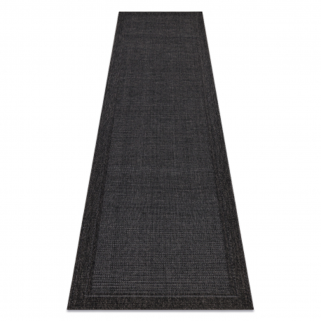 Tapis, tapis de couloir TIMO 5979 SIZAL extérieur cadre noir - PRODUIT DE DEUXIÈME QUALITÉ