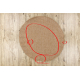Carpet TIMO 5979 circle SISAL outdoor dark beige - SECOND-RATE PRODUCT