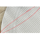 Teppich TIMO 5979 Kreis SISAL draussen Rahmen weiß - ZWEITKLASSIGES PRODUKT