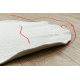 Teppich TIMO 5979 Kreis SISAL draussen Rahmen weiß - ZWEITKLASSIGES PRODUKT