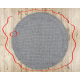 Okrúhly koberec TIMO 5979 SISAL vonkajšie rám svetlo sivá - DRUHÝ VÝROBOK 