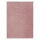 Tapis SOFTY plaine couleur unie rose - PRODUIT DE DEUXIÈME QUALITÉ