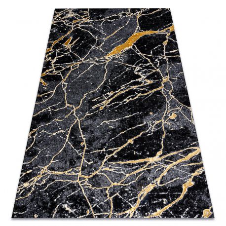 Tapis GLOSS moderne 529A 82 Marbre, calcul, élégant, glamour noir / gris - PRODUIT DE DEUXIÈME QUALITÉ