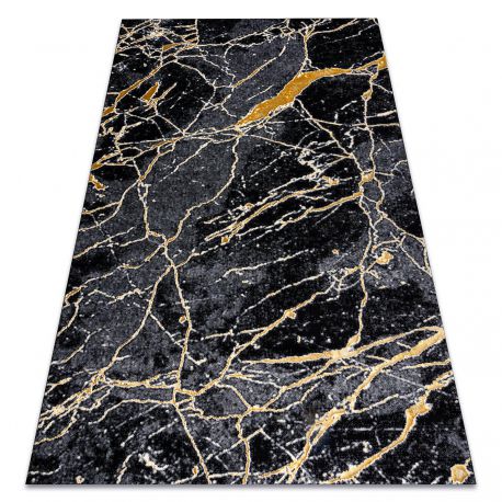 Tappeto GLOSS moderno 529A 82 Marmo, calcolo elegante, glamour nero / grigio - PRODOTTO DI SECONDO GRADO