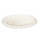 Tapete BERBER 9000 circulo creme Franjas berbere marroquino shaggy - PRODUTO DE SEGUNDA