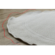 Teppich TIMO 5979 Kreis SISAL draussen Rahmen weiß - ZWEITKLASSIGES PRODUKT
