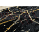 Modern GLOSS Carpet  529A 82 Marble, stone, stylish, glamour black / grey - SECOND-RATE PRODUCT