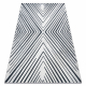 ANDRE 2381 pralna preproga Črte, geometrijski proti drsenju siva / črn - DRUGORAZREDNI IZDELEK