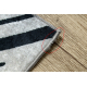 ANDRE 2381 washing carpet Stripes, geometric anti-slip grey / black - SECOND-RATE PRODUCT