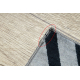 ANDRE 2381 washing carpet Stripes, geometric anti-slip grey / black - SECOND-RATE PRODUCT