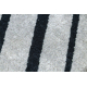 ANDRE 2381 washing carpet Stripes, geometric anti-slip grey / black - SECOND-RATE PRODUCT