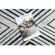 ANDRE 2381 washing carpet Stripes, geometric anti-slip grey / black - SECOND-RATE PRODUCT