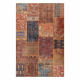 Carpet SAMPLE FLEXI AL 16G08-35HD Patchwork, oriental burgundy / terracotta / navy blue