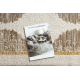 Carpet SAMPLE VERSAY 51422D Frame, ornament cream / brown