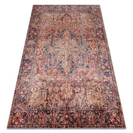 Alfombra SAMPLE KADIFE KA-11-h0485-1-vin Ornamento beige / rojo