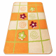 Tapete MODERN 971 Flores, cinzento laranja 