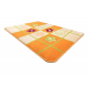 Tapete MODERN 971 Flores, cinzento laranja 