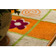 Tapete MODERN 971 Flores, cinzento laranja 