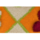 Tapete MODERN 971 Flores, cinzento laranja 