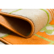 Teppich MODERN 971 Blumen, Gitter orange 