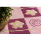 Teppich MODERN 971 Blumen, Gitter violett - ZWEITKLASSIGES PRODUKT